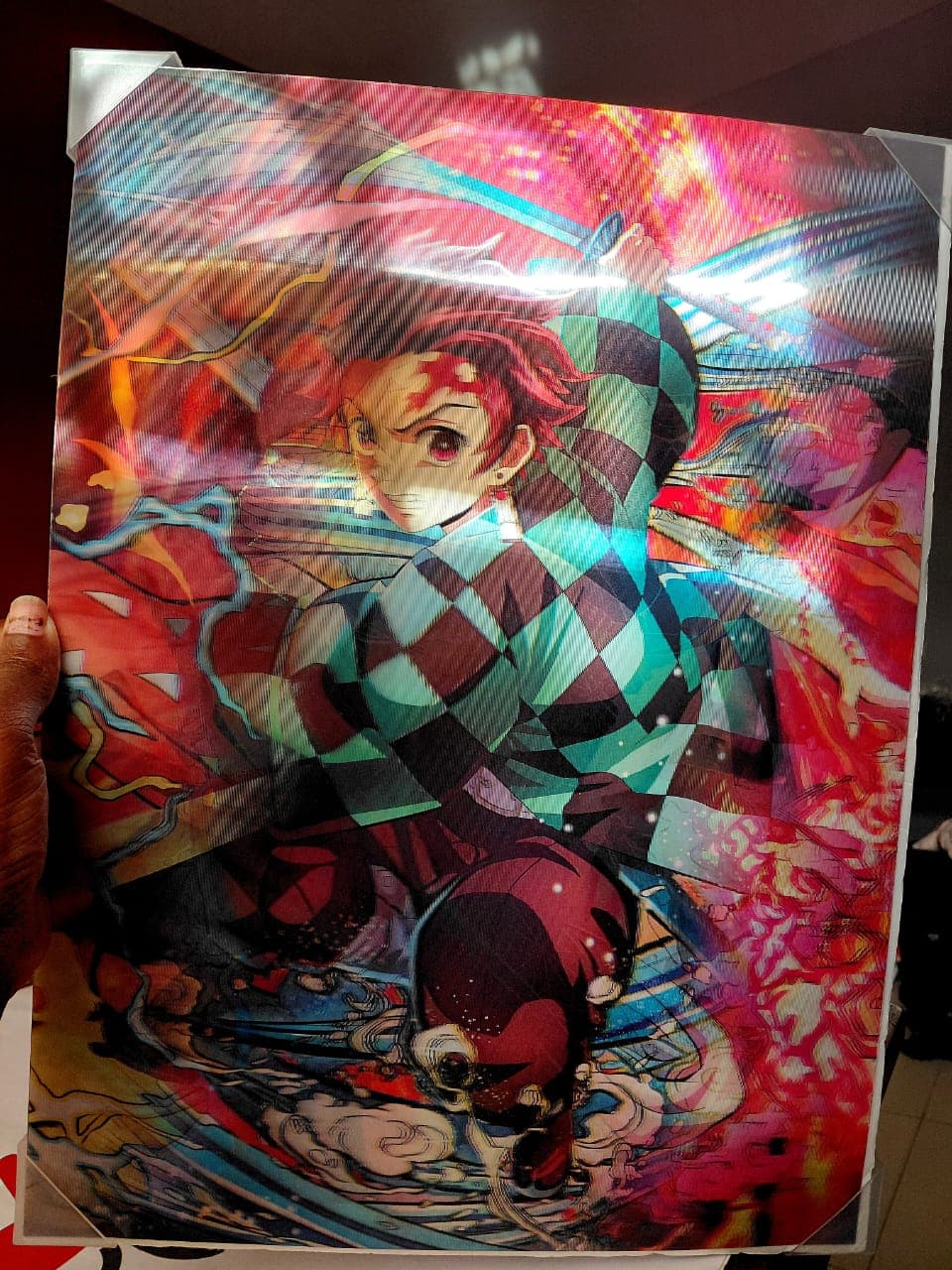Affiche Lenticulaire 3D Tanjiro Kamado - Hinokami Kagura & Respiration de l'Eau