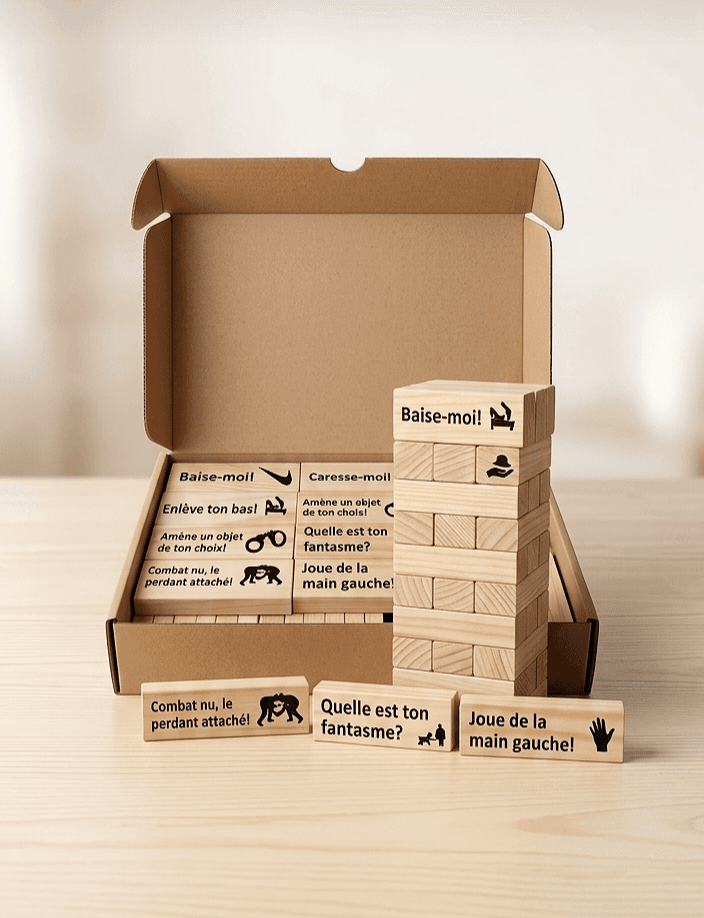 Jeu de la Tour Coquine en Français – Le Jenga Érotique pour Couple