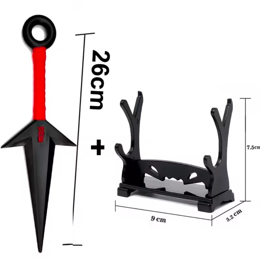 Kunai de Minato Namikaze (26 cm) avec Support d'Exposition