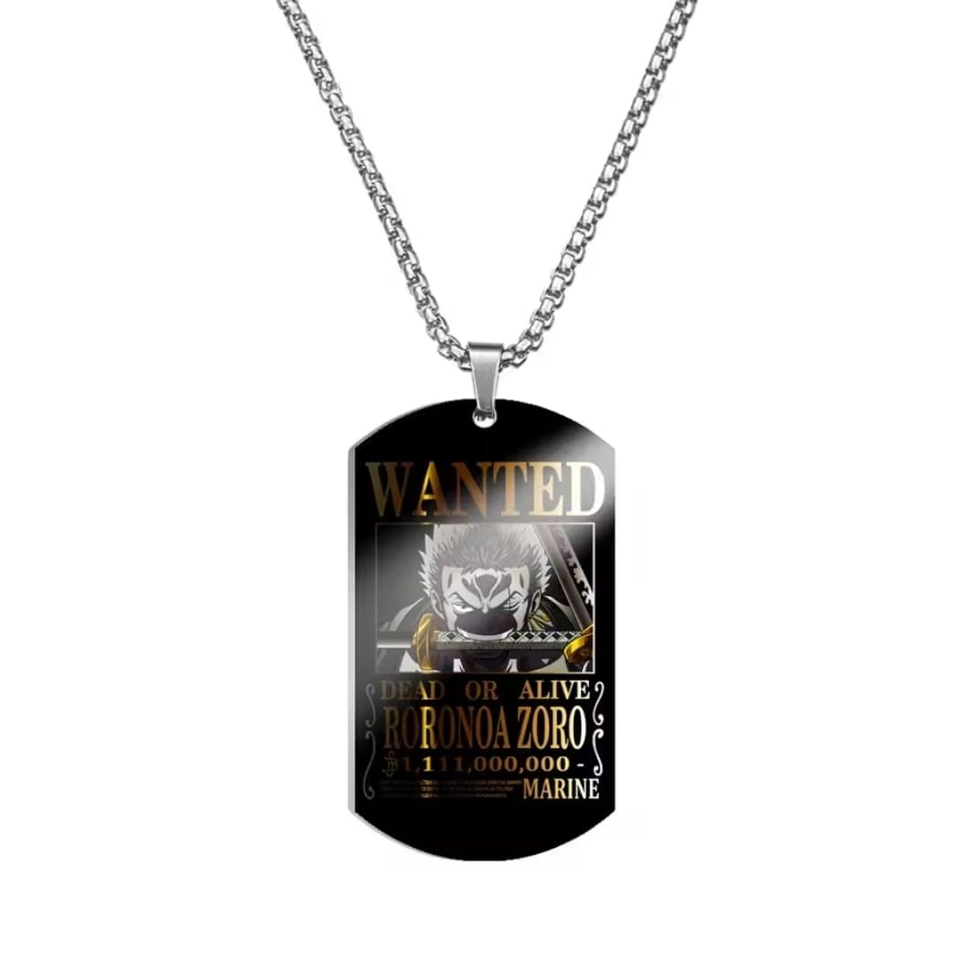 Collier Wanted Roronoa zoro – Inspiré de l’univers de One Piece
